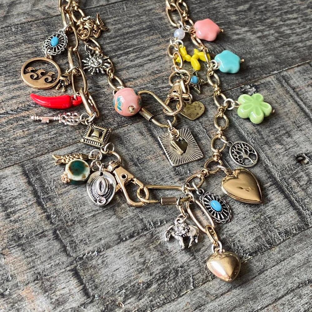 Double Stranded Charm Necklace - Picture 5 of 6